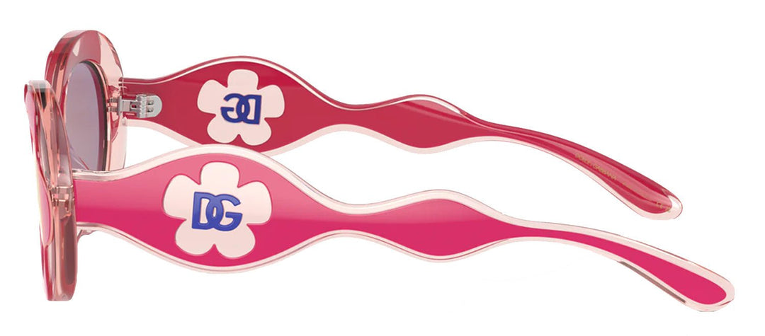 Dolce & Gabbana KIDSSunglasses - Dolce & Gabbana KIDS DX 6005 30981T Oval Plastic Pink Sunglasses with Rose Mirror Lens - DX_6005_30981T_49mm - Ask Me Wear