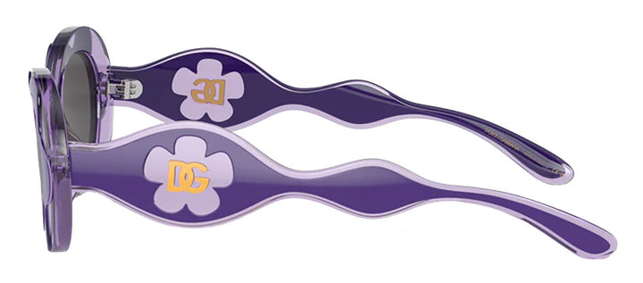 Dolce & Gabbana KIDSSunglasses - Dolce & Gabbana KIDS DX 6005 333587 Oval Plastic Purple Sunglasses with Grey Lens - DX_6005_333587_49mm - Ask Me Wear