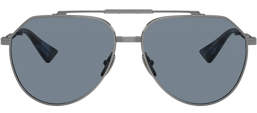 DOLCE & GABBANASunglasses - DOLCE & GABBANA DG 2302 04/56 Pilot Gunmetal Metal Sunglasses with Light Blue Lens - DG_2302_04/56_60mm - Ask Me Wear