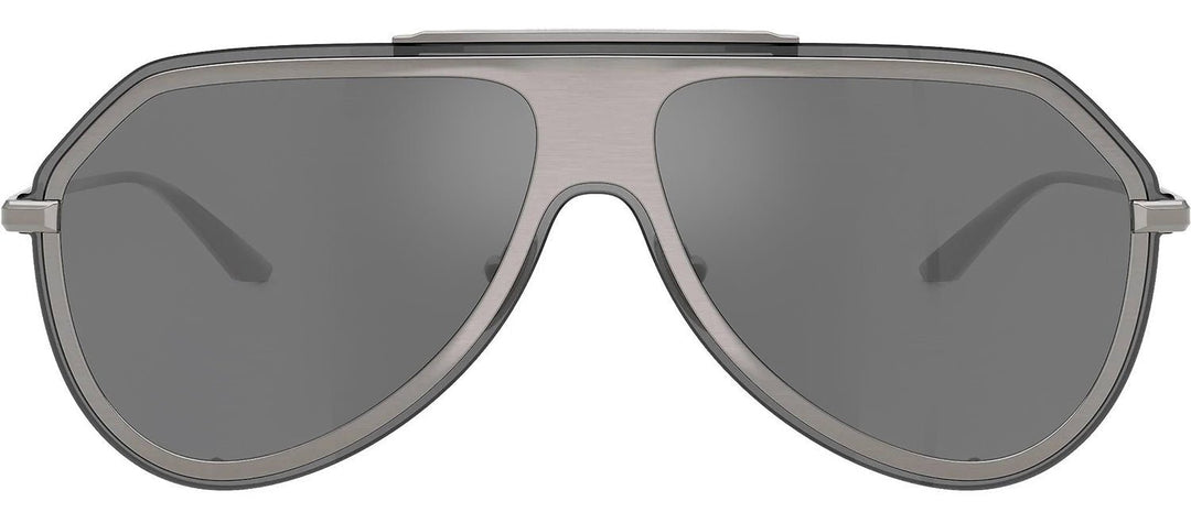 DOLCE & GABBANASunglasses - DOLCE & GABBANA DG 2309 11086G Pilot Brushed Gunmetal Metal Sunglasses with Grey Mirror Black Lens - DG_2309_11086G_43mm - Ask Me Wear