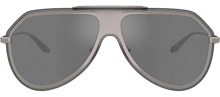 DOLCE & GABBANASunglasses - DOLCE & GABBANA DG 2309 11086G Pilot Brushed Gunmetal Metal Sunglasses with Grey Mirror Black Lens - DG_2309_11086G_43mm - Ask Me Wear