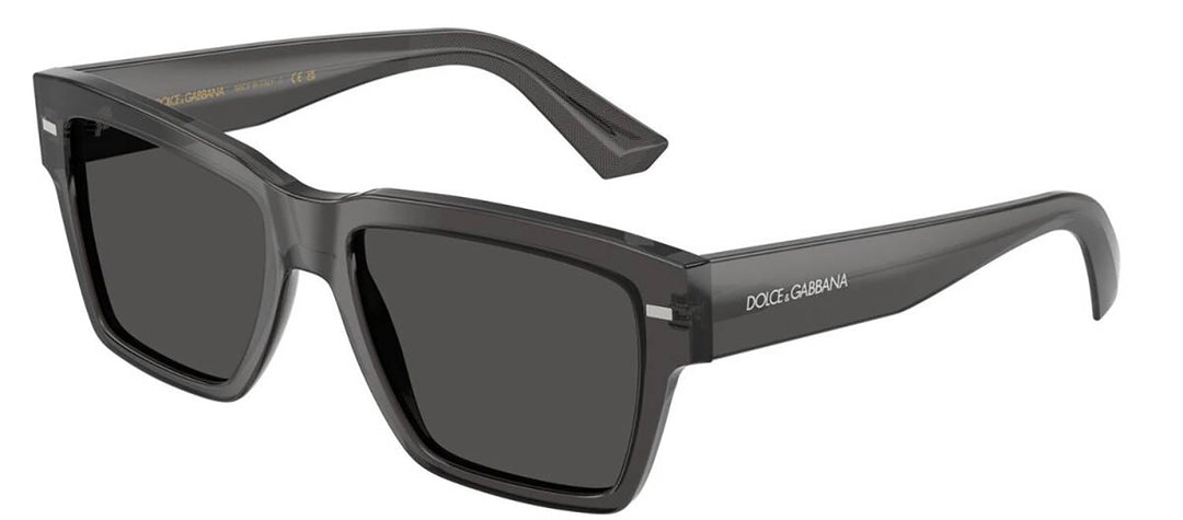 DOLCE & GABBANASunglasses - DOLCE & GABBANA DG 4431 316087 Square Transparent Grey Acetate Sunglasses with Dark Grey Lens - DG_4431_316087_55mm - Ask Me Wear