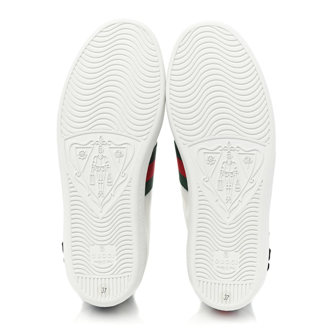 GucciShoes - Gucci Calfskin Web Floral Embroidered Womens Ace Sneakers - 431917A38G09064 - Ask Me Wear