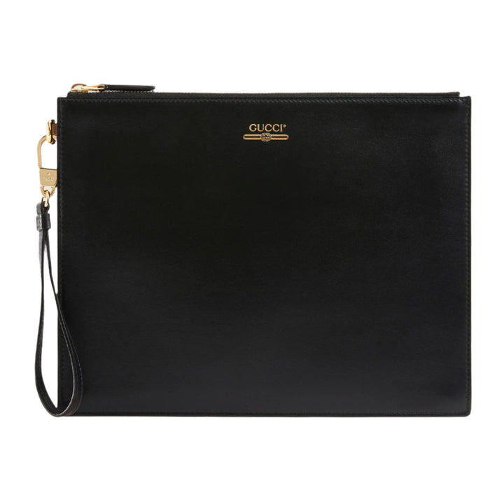 GucciHandbag - GUCCI Leather pouch with Gucci logo - 5476130YA0G1000 - Ask Me Wear