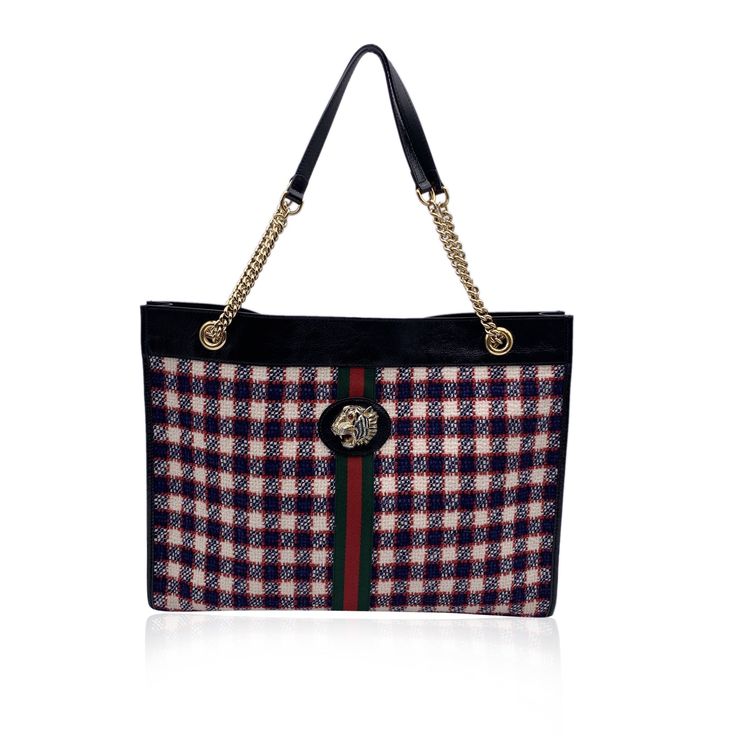 GucciHandbag - Gucci Rajah Tote L vinted tweed - 537219G20BX9194 - Ask Me Wear