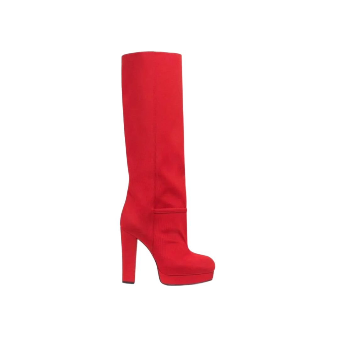 GucciShoes - Gucci Ribbed Fabric Platform Boots - 588968HRQ006634 - Ask Me Wear
