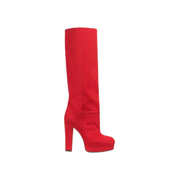 GucciShoes - Gucci Ribbed Fabric Platform Boots - 588968HRQ006634 - Ask Me Wear