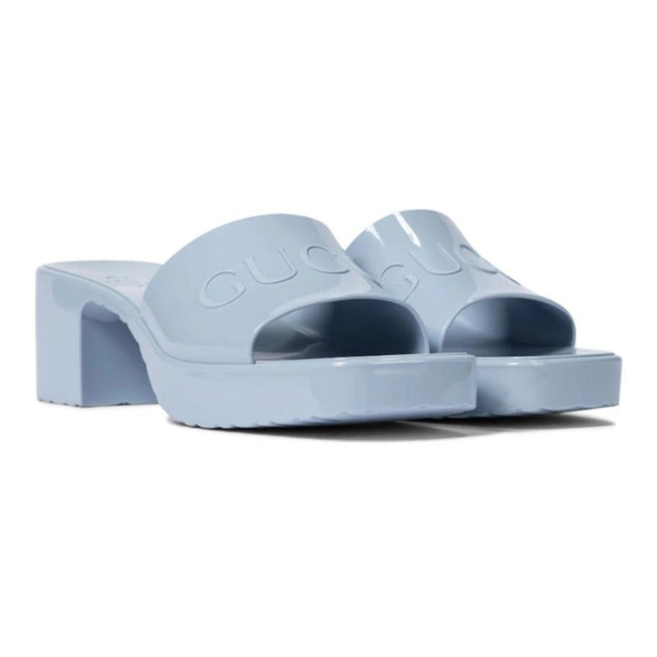 GucciShoes - GUCCI Rubber Logo Platform Slide Sandal - 624730J87004928 - Ask Me Wear