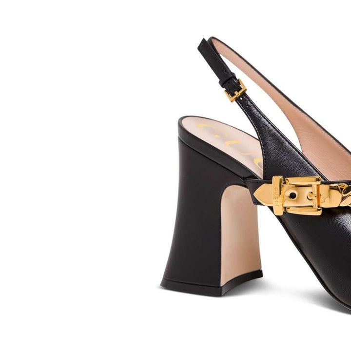 GucciShoes - Gucci Sylvie chain - embellished sandal heels - 626764DMBT01000 - Ask Me Wear