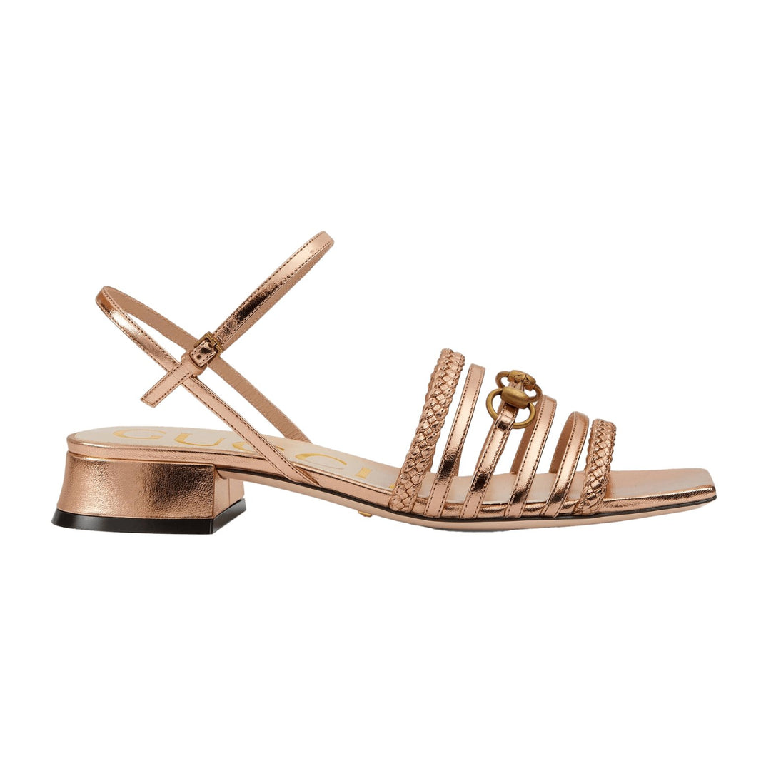 GucciShoes - GUCCI Women's Leather Sandal With Horsebit - 645405B8B005702 - Ask Me Wear