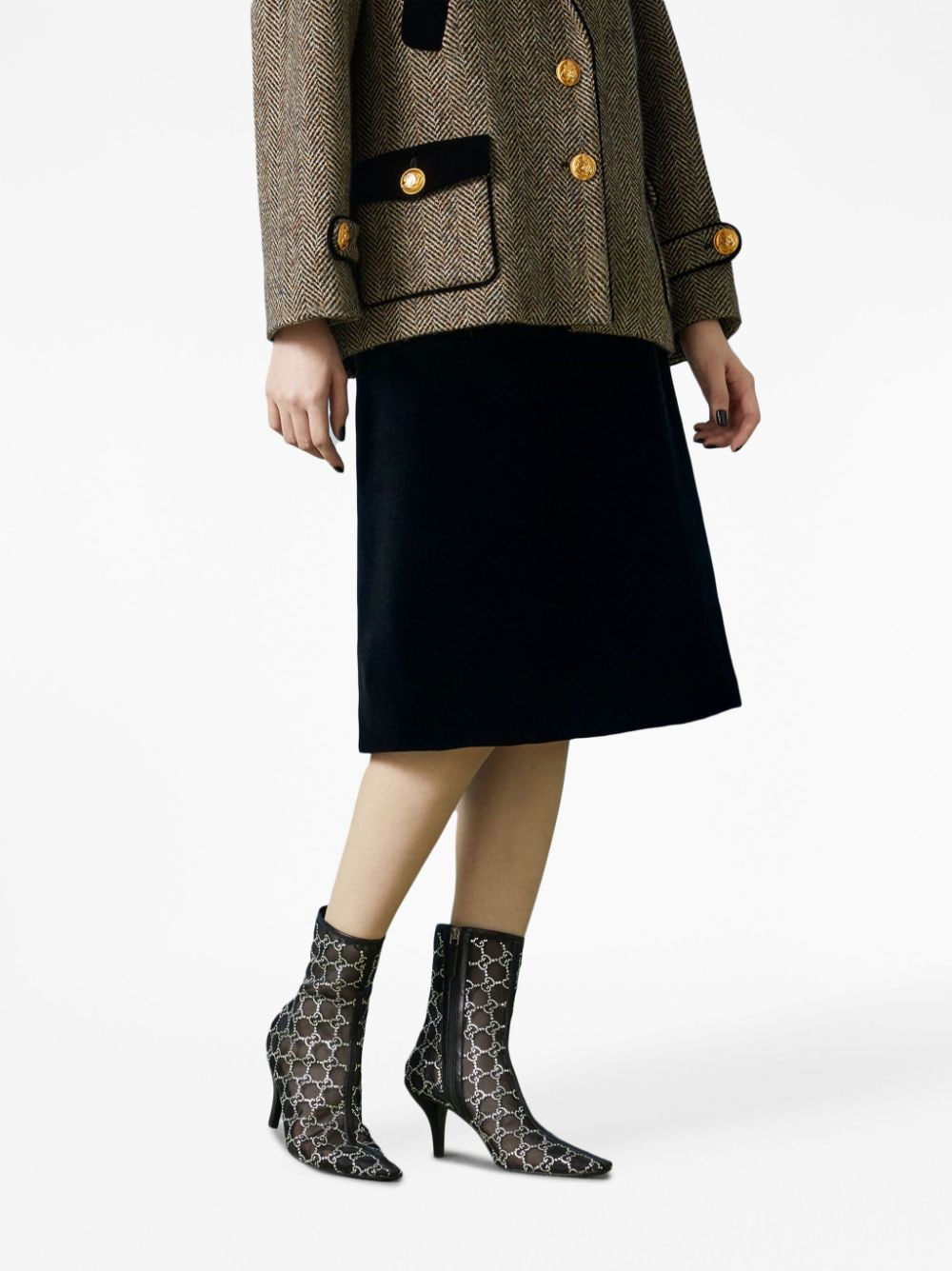 GucciWomen > Footwear > Boots > Heeled - Mesh ankle boot - 750228F13B01000 - Ask Me Wear