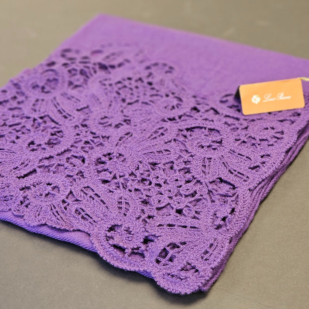 Loro PianaAccessories - Scarves - Loro Piana Women Scarf - Tota Soft Air Macrame - 100% Cashmere - FAF8564 - Purple - Ask Me Wear