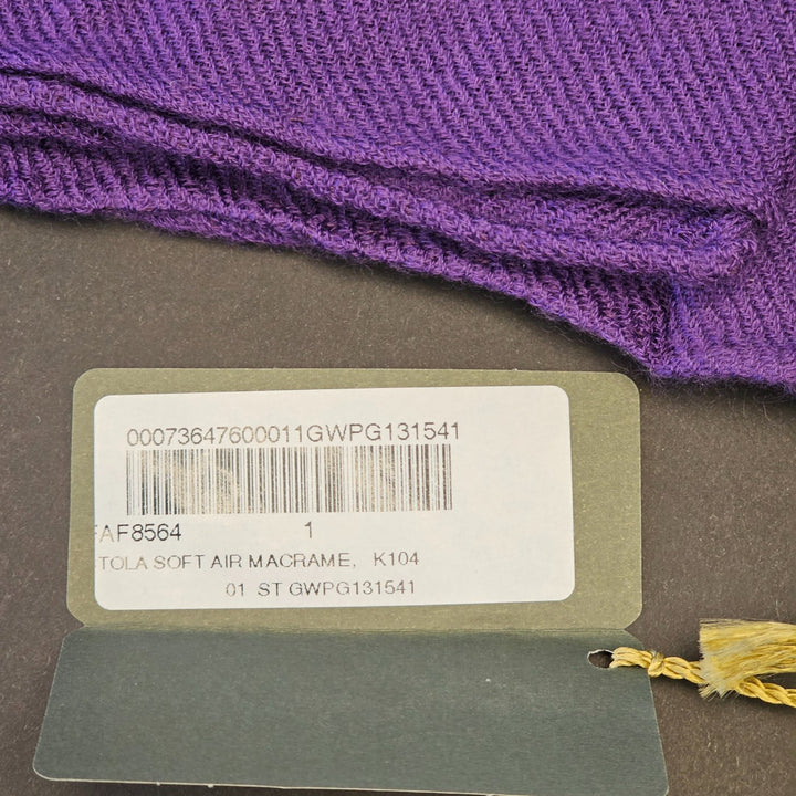 Loro PianaAccessories - Scarves - Loro Piana Women Scarf - Tota Soft Air Macrame - 100% Cashmere - FAF8564 - Purple - Ask Me Wear