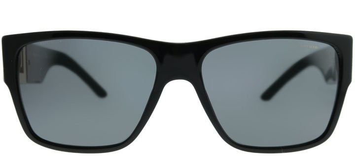Versace VE 4296 GB1/81 Square Plastic Black Sunglasses with Grey Polarized Lens