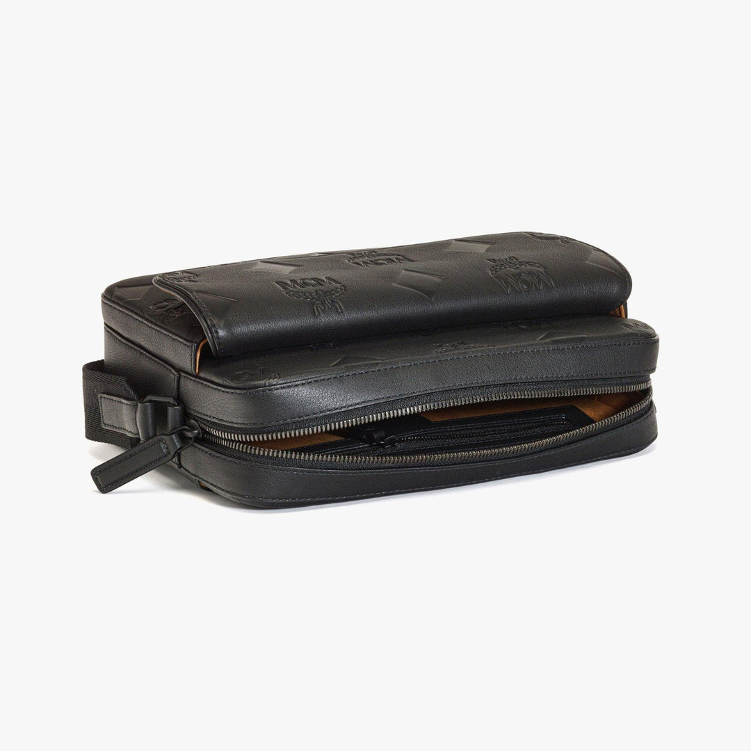 MCMHandbag - MCM Aren Messenger Bag in Maxi Monogram Leather - MMRDATA05BK001 - Ask Me Wear