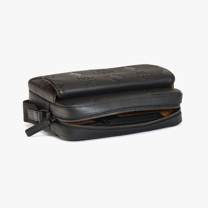 MCMHandbag - MCM Aren Messenger Bag in Maxi Monogram Leather - MMRDATA05BK001 - Ask Me Wear