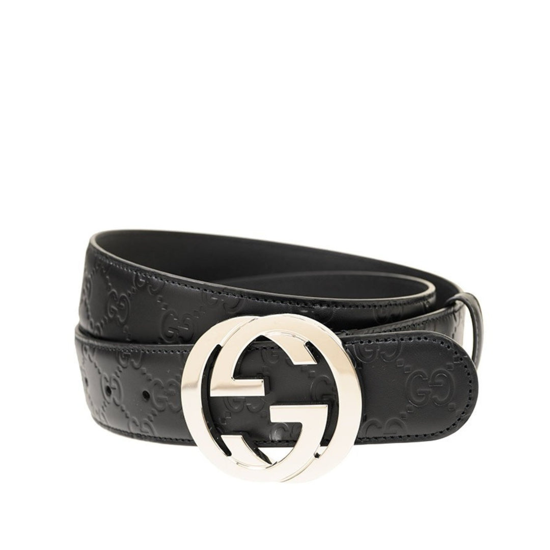 GucciBelt - Men's GUCCI Signature leather belt - 411924 CWC1N 1000 - Ask Me Wear