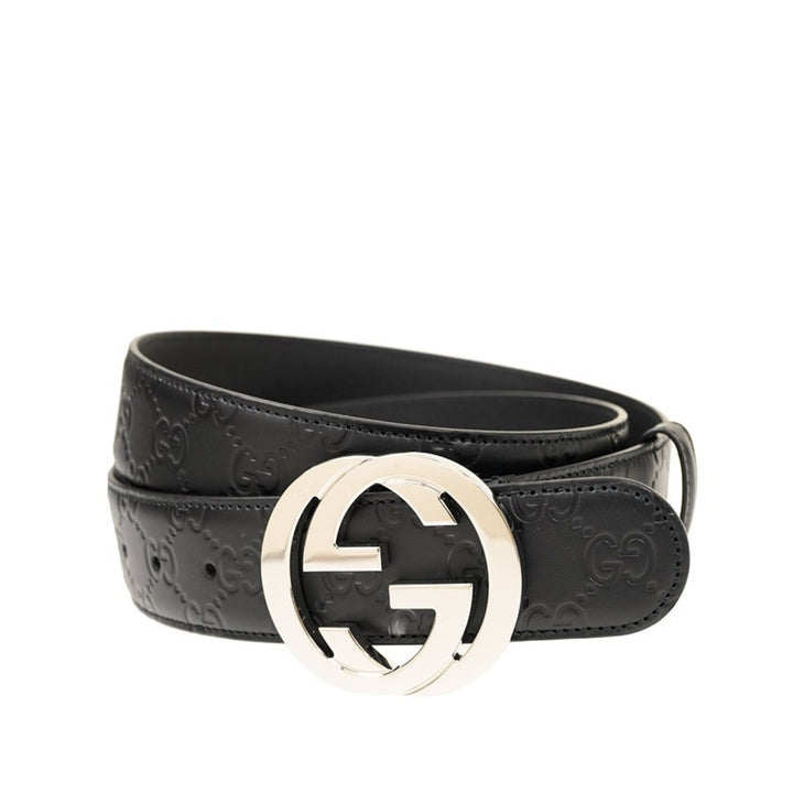 GucciBelt - Men's GUCCI Signature leather belt - 411924 CWC1N 1000 - Ask Me Wear