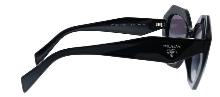 PradaSunglasses - Prada PR 16WS 1AB5D1 Geometric Plastic Black Sunglasses with Grey Gradient Lens - PR_16WS_1AB5D1 - Ask Me Wear