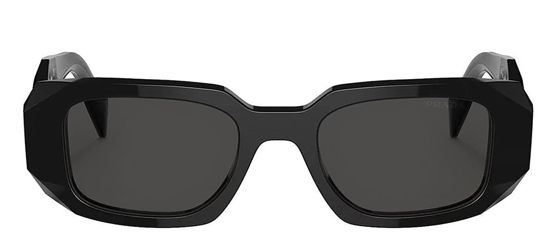 PradaSunglasses - Prada PR 17WS 1AB5S0 Rectangle Plastic Black Sunglasses with Grey Lens - PR_17WS_1AB5S0_49mm - Ask Me Wear