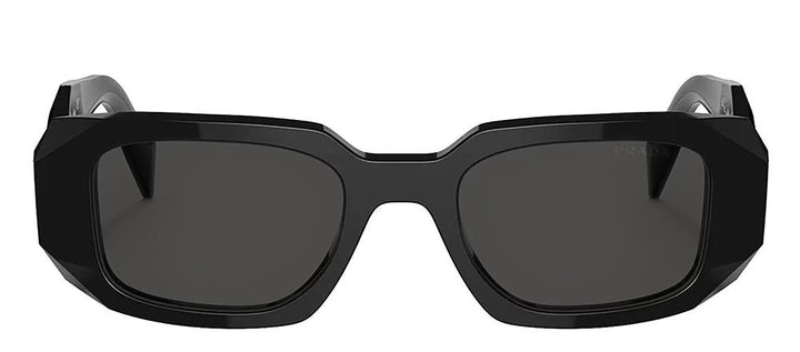 PradaSunglasses - Prada PR 17WS 1AB5S0 Rectangle Plastic Black Sunglasses with Grey Lens - PR_17WS_1AB5S0_49mm - Ask Me Wear