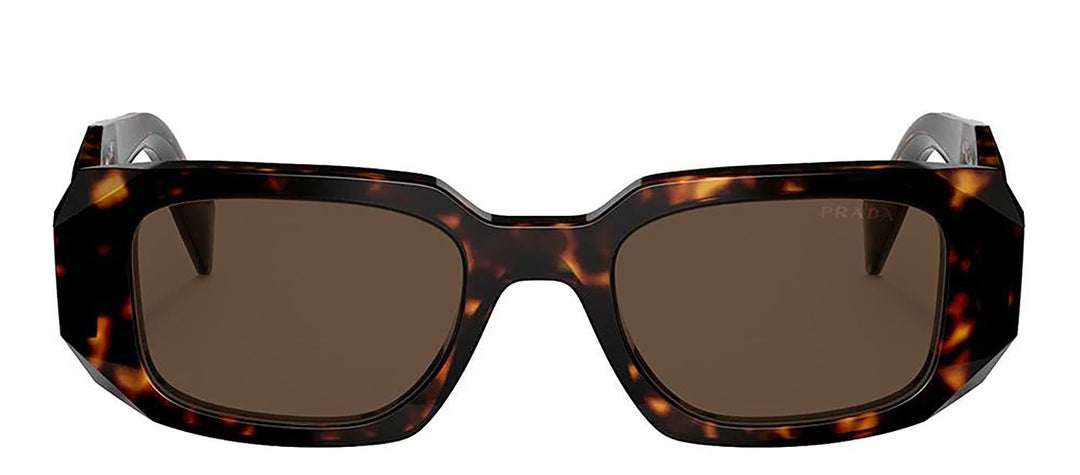PradaSunglasses - Prada PR 17WS 2AU8C1 Rectangle Plastic Tortoise Sunglasses with Brown Lens - PR_17WS_2AU8C1_49mm - Ask Me Wear