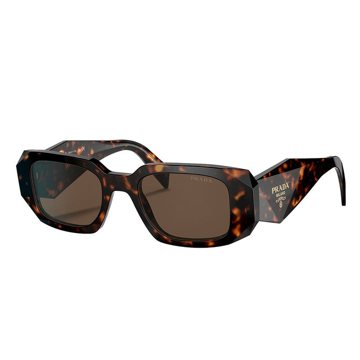 PradaSunglasses - Prada PR 17WS 2AU8C1 Rectangle Plastic Tortoise Sunglasses with Brown Lens - PR_17WS_2AU8C1_49mm - Ask Me Wear