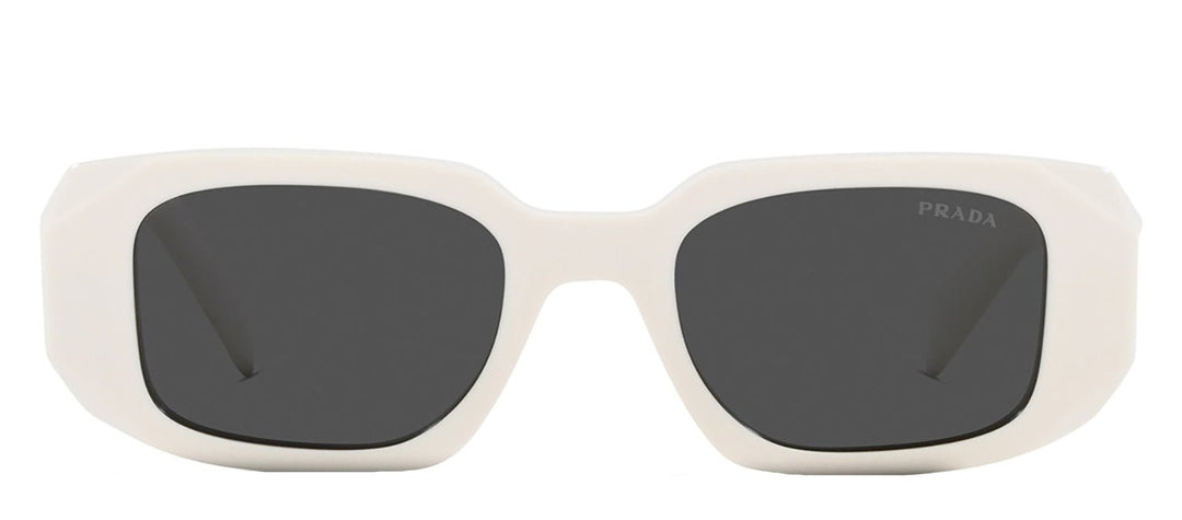 PradaSunglasses - Prada PR 17WSF 1425S0 Rectangle Plastic White Sunglasses with Grey Lens - PR_17WSF_1425S0_51mm - Ask Me Wear