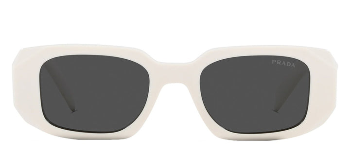 PradaSunglasses - Prada PR 17WSF 1425S0 Rectangle Plastic White Sunglasses with Grey Lens - PR_17WSF_1425S0_51mm - Ask Me Wear