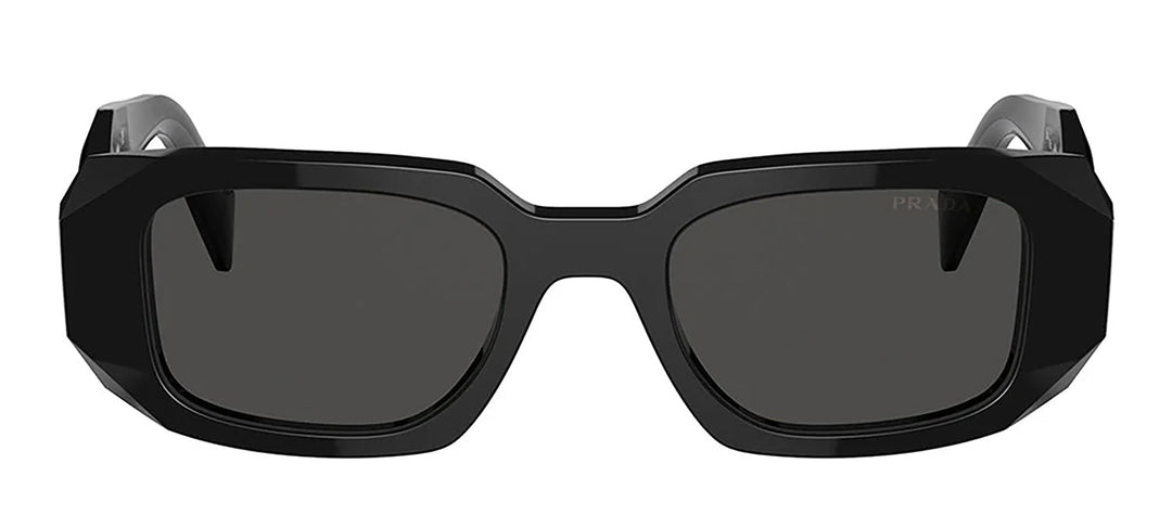 PradaSunglasses - Prada PR 17WSF 1AB5S0 Rectangle Plastic Black Sunglasses with Grey Lens - PR_17WSF_1AB5S0_51mm - Ask Me Wear