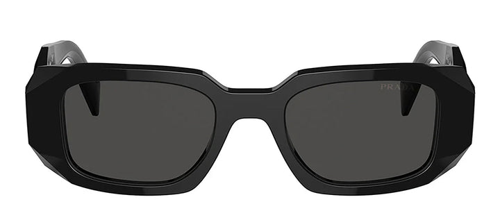 PradaSunglasses - Prada PR 17WSF 1AB5S0 Rectangle Plastic Black Sunglasses with Grey Lens - PR_17WSF_1AB5S0_51mm - Ask Me Wear
