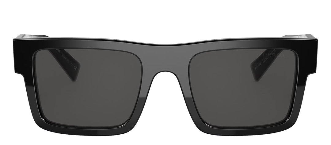 PradaSunglasses - Prada PR 19WS 1AB5S0 Rectangle Plastic Black Sunglasses with Grey Lens - PR_19WS_1AB5S0_52mm - Ask Me Wear