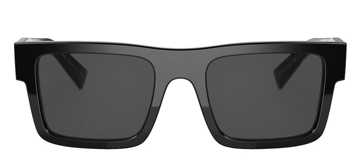 PradaSunglasses - Prada PR 19WS 1AB5S0 Rectangle Plastic Black Sunglasses with Grey Lens - PR_19WS_1AB5S0_52mm - Ask Me Wear