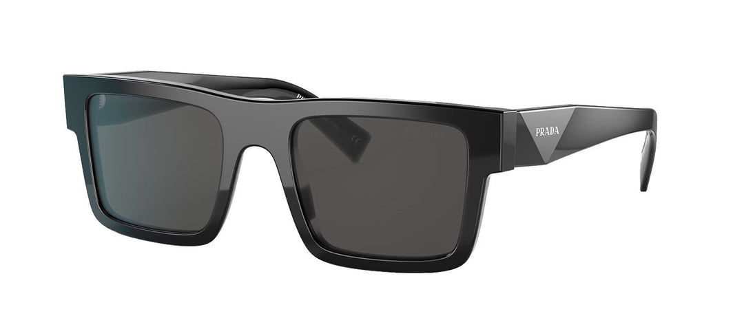 PradaSunglasses - Prada PR 19WS 1AB5S0 Rectangle Plastic Black Sunglasses with Grey Lens - PR_19WS_1AB5S0_52mm - Ask Me Wear