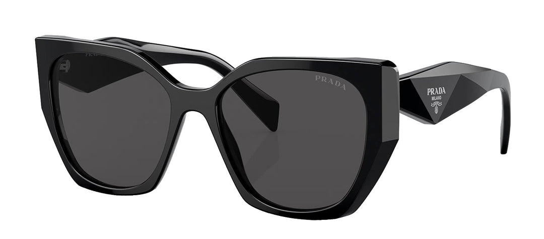 PradaSunglasses - Prada PR 19ZS 1AB5S0 Butterfly Plastic Black Sunglasses with Grey Lens - PR_19ZS_1AB5S0_55mm - Ask Me Wear