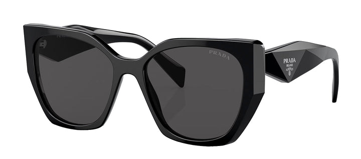 PradaSunglasses - Prada PR 19ZS 1AB5S0 Butterfly Plastic Black Sunglasses with Grey Lens - PR_19ZS_1AB5S0_55mm - Ask Me Wear