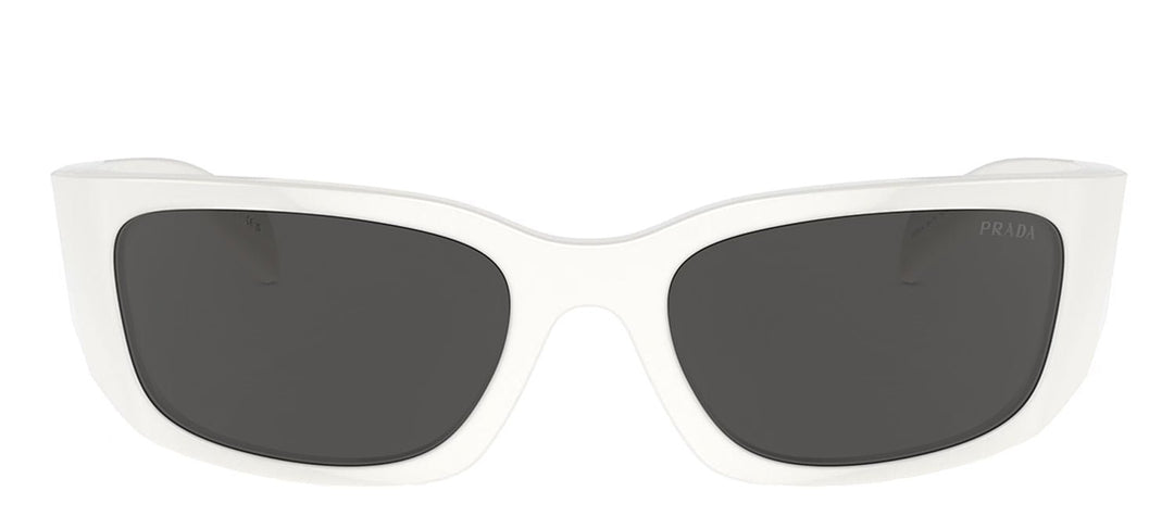 PradaSunglasses - Prada PR A14S 1425S0 Butterfly Plastic White Sunglasses with Grey Lens - PR_A14S_1425S0_60mm - Ask Me Wear