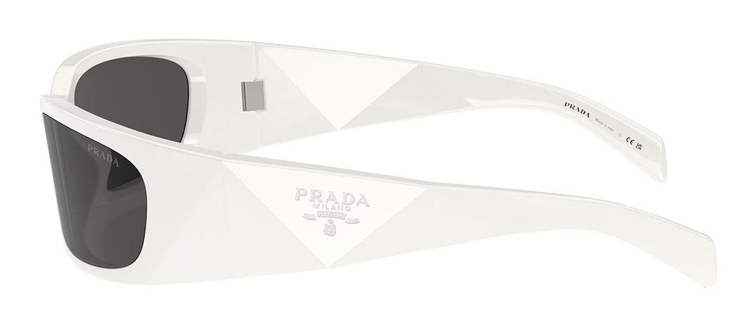 PradaSunglasses - Prada PR A14S 1425S0 Butterfly Plastic White Sunglasses with Grey Lens - PR_A14S_1425S0_60mm - Ask Me Wear