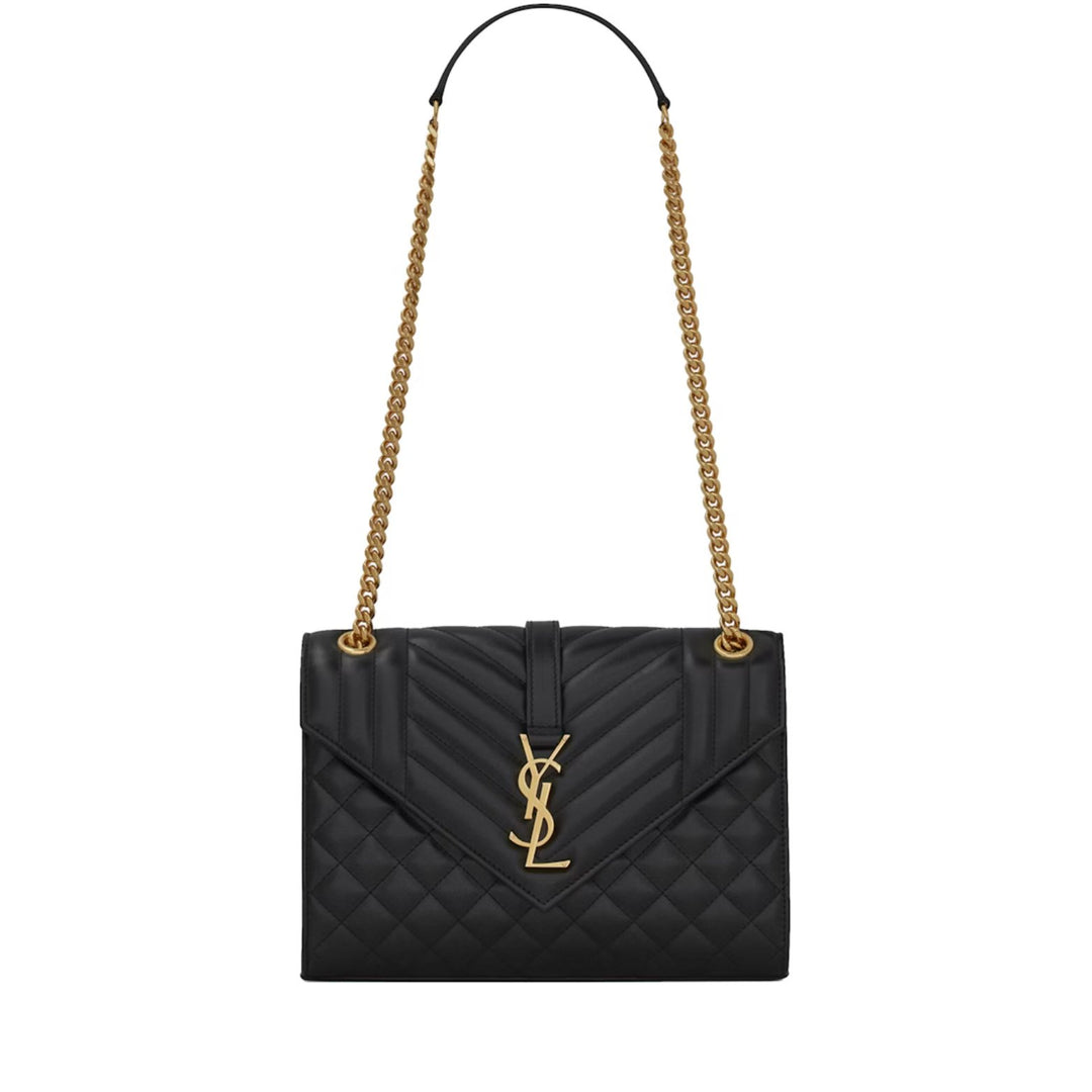 YSLHandbag - SAINT LAURENT Envelope medium chain bag in supple matelassé leather - 6001850O7S11000 - Ask Me Wear