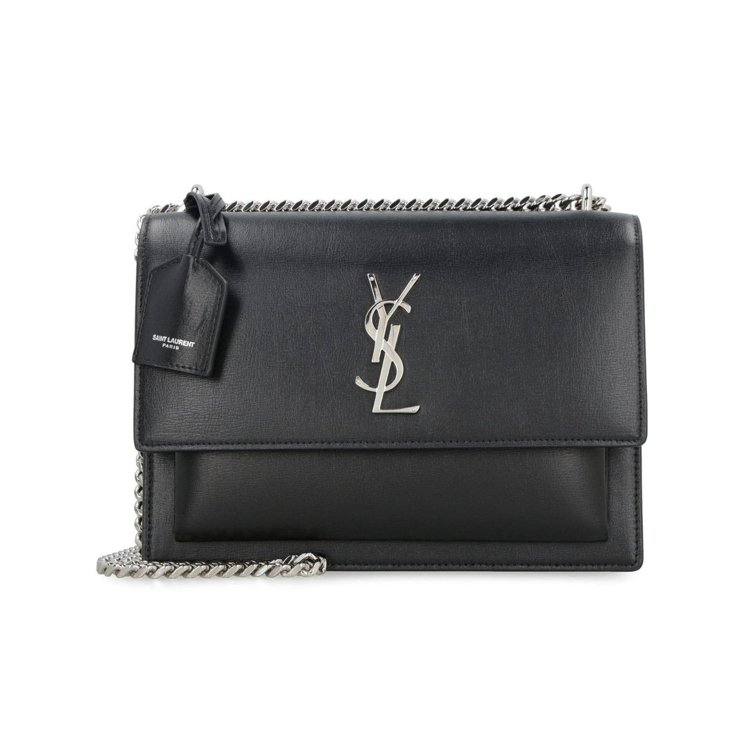 YSLHandbag - SAINT LAURENT Sunset medium chain bag in smooth leather - 442906D420N1000 - Ask Me Wear
