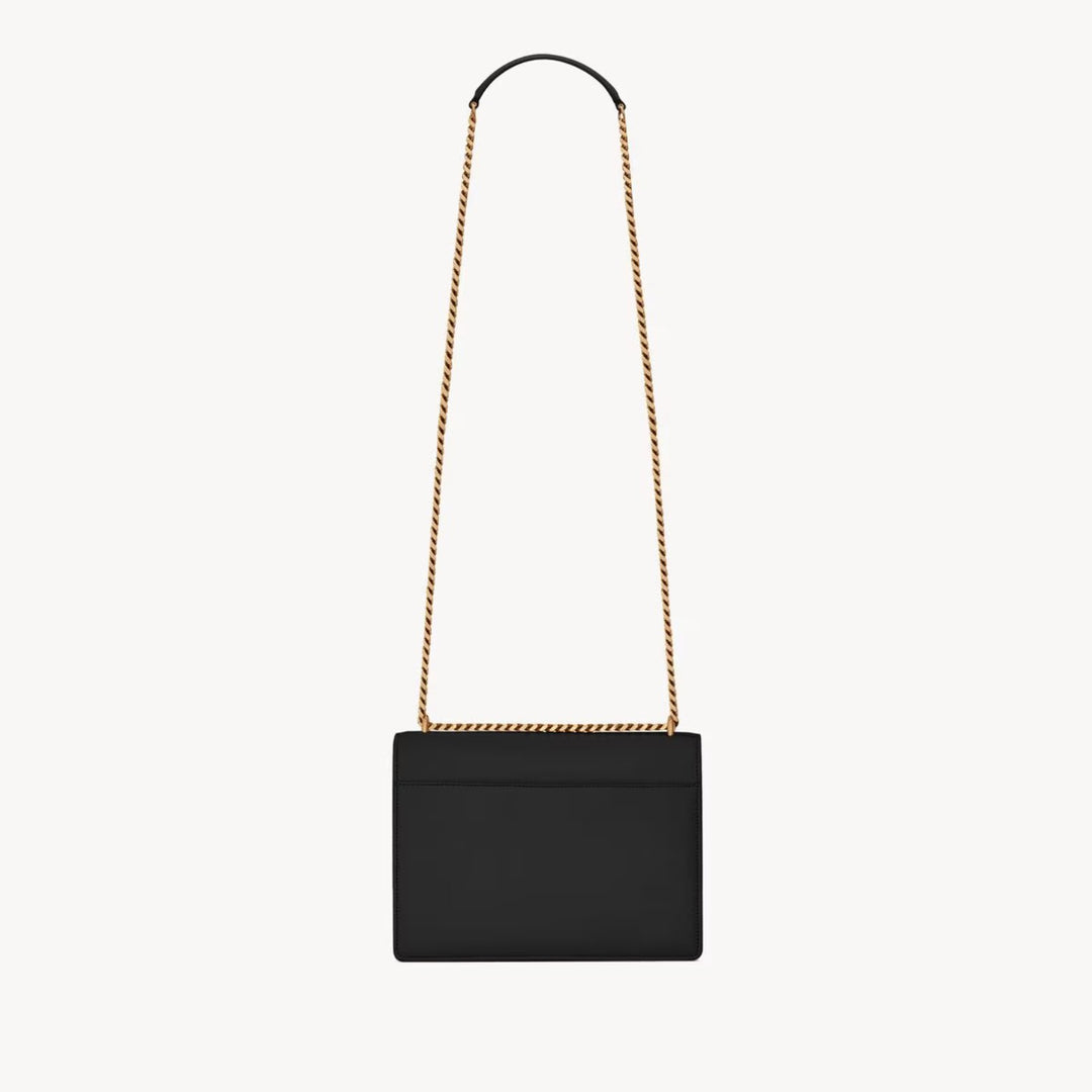 YSLHandbag - SAINT LAURENT Sunset medium chain bag in smooth leather - Gold - 442906D420W1000 - Ask Me Wear