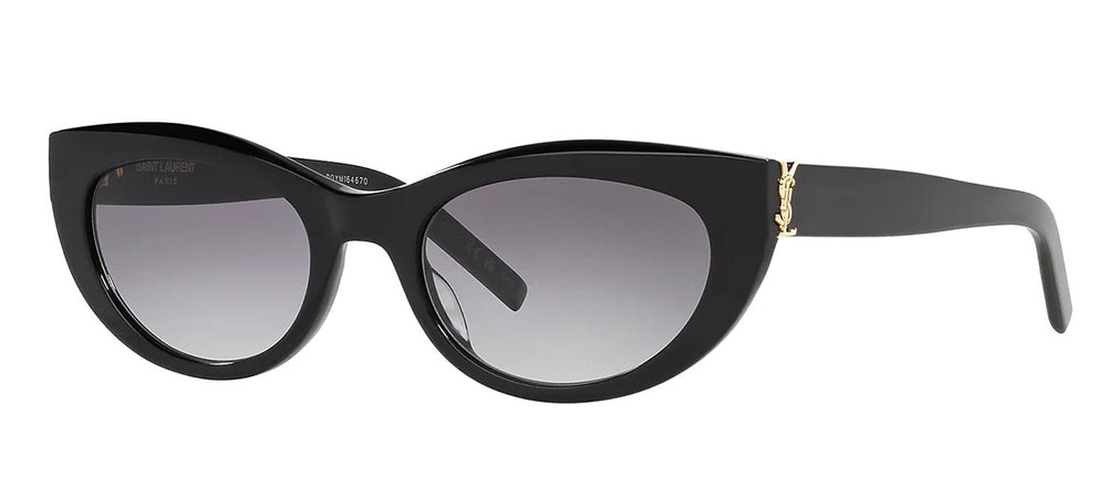 Saint LaurentSunglasses - Saint Laurent MONOGRAM SL M115S 002 Cat - Eye Plastic Black Sunglasses with Grey Gradient Lens - SL_M115S_002_54mm - Ask Me Wear