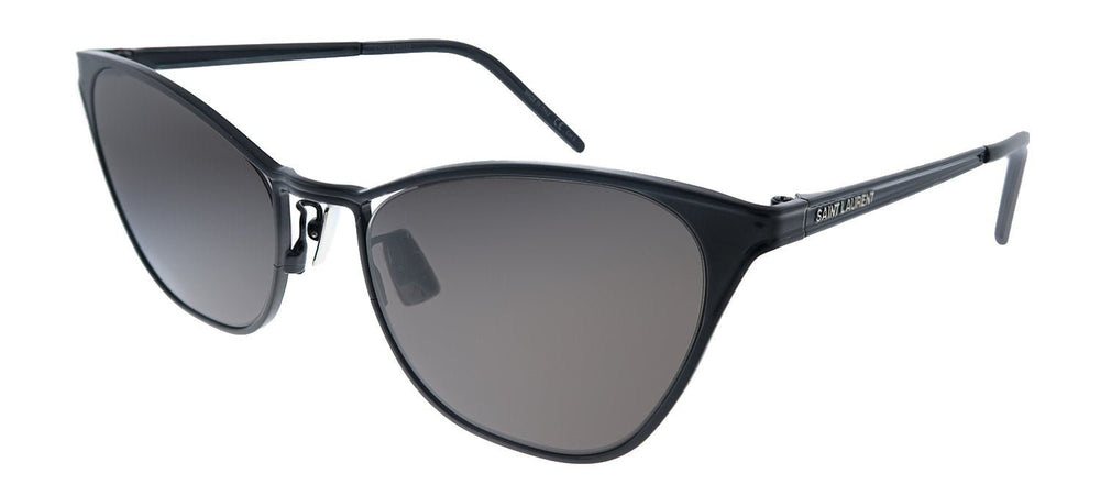 Saint LaurentSunglasses - Saint Laurent SL 409 002 Cat - Eye Metal Black Sunglasses with Black Lens - SL_409_002 - Ask Me Wear
