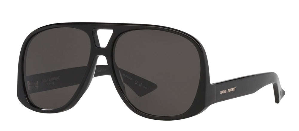 Saint LaurentSunglasses - Saint Laurent SL 652 SOLACE 001 Aviator Plastic Black Sunglasses with Grey Lens - SL_652_SOLACE_001_59mm - Ask Me Wear