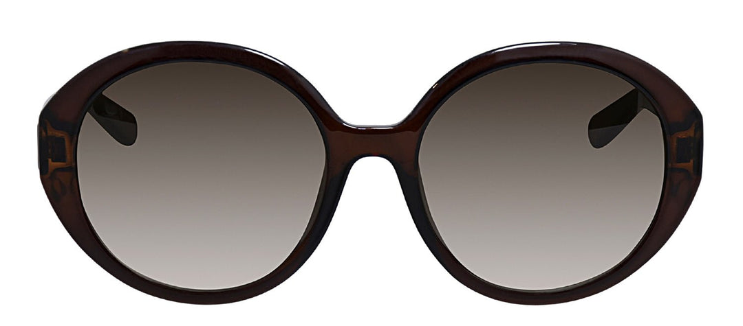 Salvatore FerragamoSunglasses - Salvatore Ferragamo SF 1067S 210 Round Plastic Brown Sunglasses with Grey Gradient Lens - SF_1067S_210_57mm - Ask Me Wear