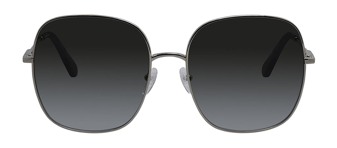 Salvatore FerragamoSunglasses - Salvatore Ferragamo SF 300S 041 Square Metal Silver Sunglasses with Grey Gradient Lens - SF_300S_041_59mm - Ask Me Wear