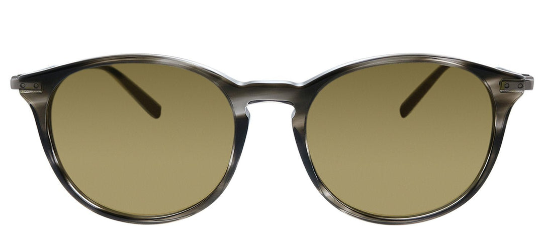 Salvatore FerragamoSunglasses - Salvatore Ferragamo SF 911S 003 Round Plastic Grey Sunglasses with Green Lens - SF_911S_003_53mm - Ask Me Wear