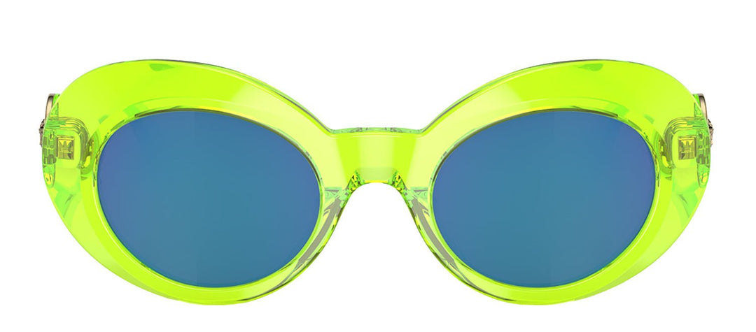 VersaceSunglasses - Versace KIDS VK 4428U 537125 Oval Plastic Green Sunglasses with Blue Mirror Lens - VK_4428U_537125_45mm - Ask Me Wear