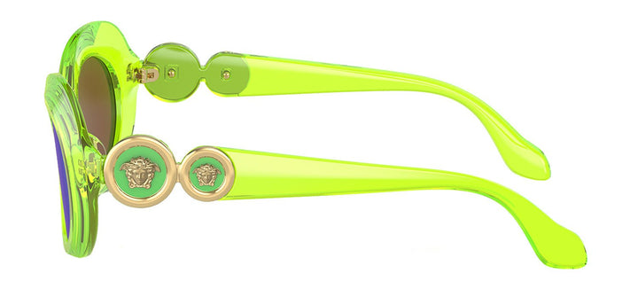 VersaceSunglasses - Versace KIDS VK 4428U 537125 Oval Plastic Green Sunglasses with Blue Mirror Lens - VK_4428U_537125_45mm - Ask Me Wear