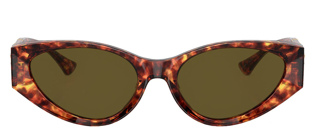 VersaceSunglasses - Versace VE 4454 543773 Cat - Eye Acetate Havana Sunglasses with Dark Brown Lens - VE_4454_543773_55mm - Ask Me Wear